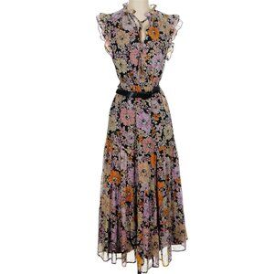 Bb Dakota Orange Blossom Printed Dress Size XS By Steve Madden